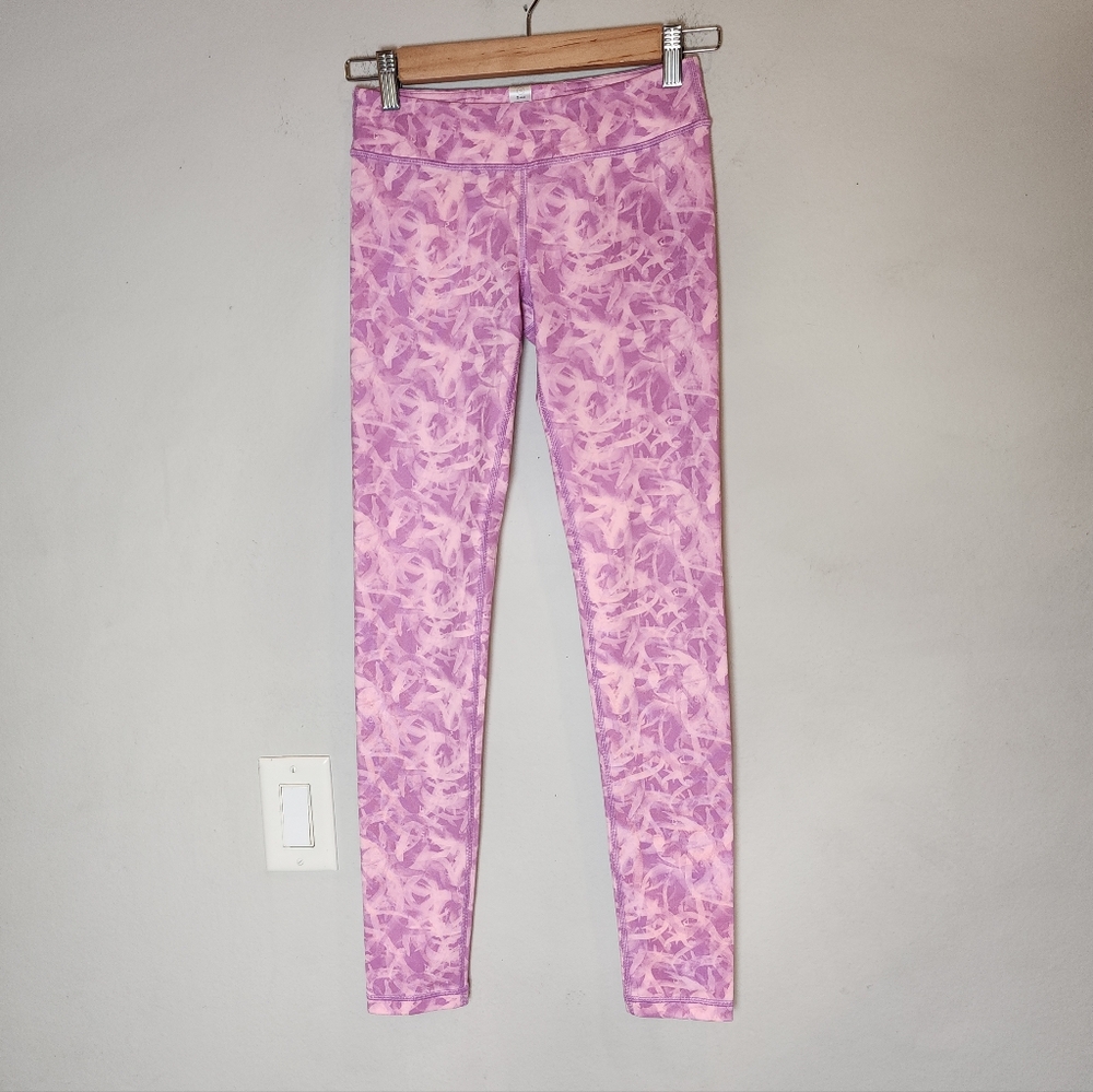 Ivivva Kids Lululemon Full Length Pink Purple Leggings Sizeā 12